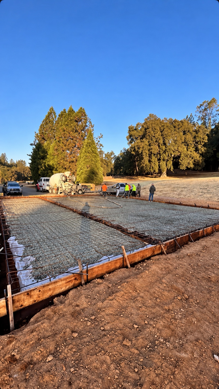 Concrete placement and finishing