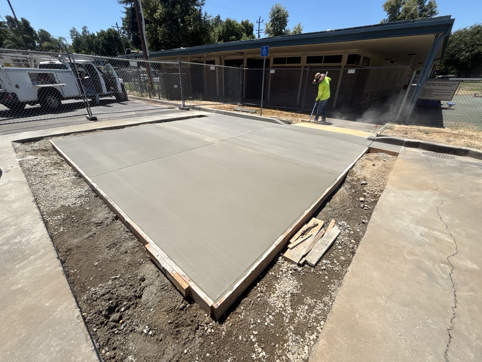 Finished concrete slab
