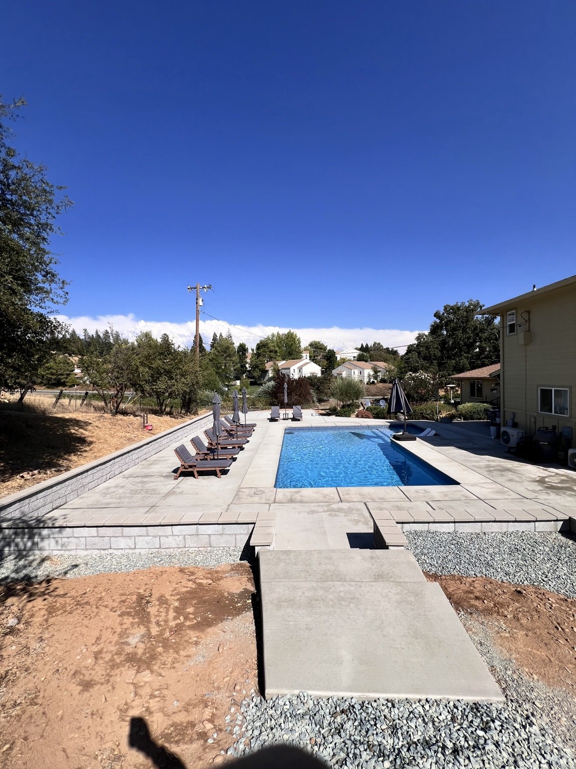 After · Pool deck installation